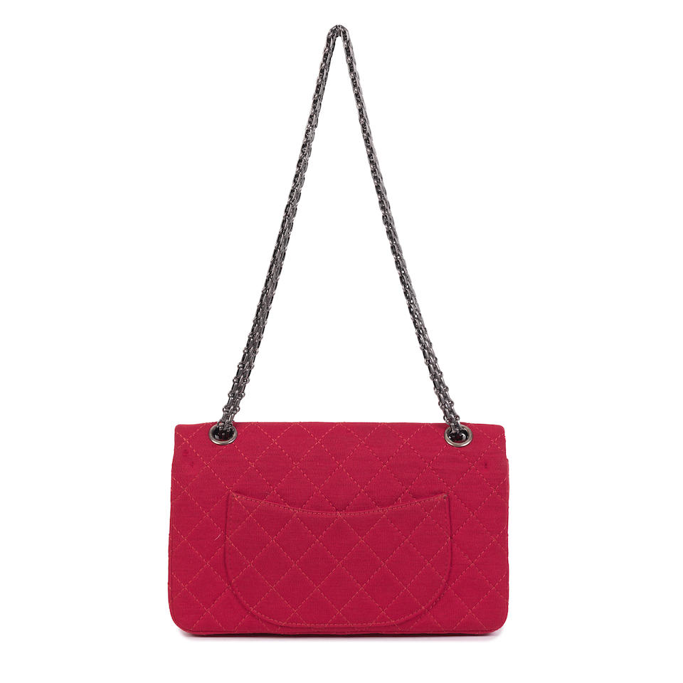 Karl Lagerfeld for Chanel: a Red Jersey Reissue Small Flap Bag 2006-08 (includes serial sticker ... - Image 2 of 2