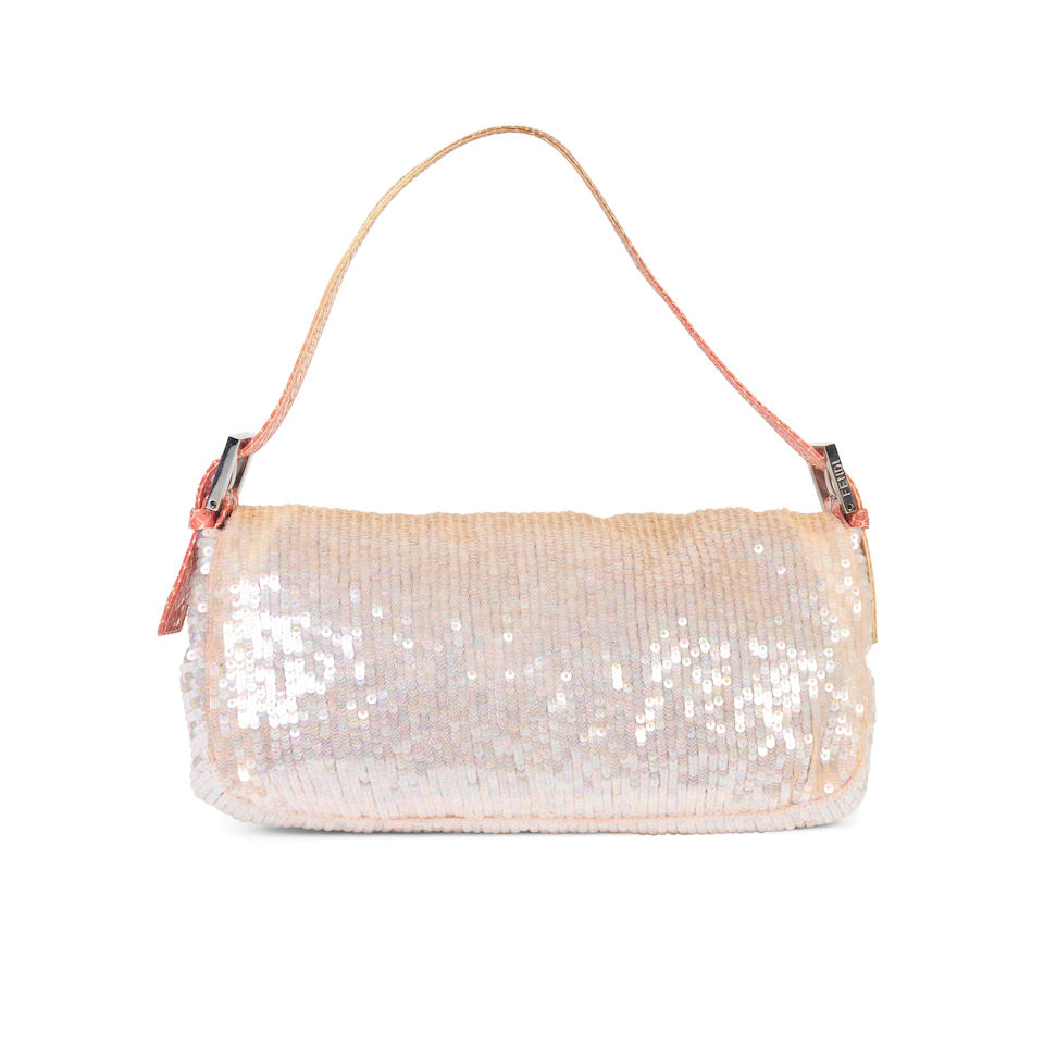 Fendi: a Pale Pink Sequin Baguette Bag Early 2000s (includes dust bag) - Image 2 of 2