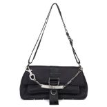 John Galliano for Christian Dior: a Black Fabric Hardcore Shoulder Bag 2003 (includes dust bag)