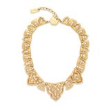 Yves Saint Laurent: a Gilt and Crystal Collar Necklace 1990s