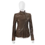 Yves Saint Laurent Rive Gauche: a Brown Leather Jacket 2000s