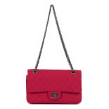Karl Lagerfeld for Chanel: a Red Jersey Reissue Small Flap Bag 2006-08 (includes serial sticker ...