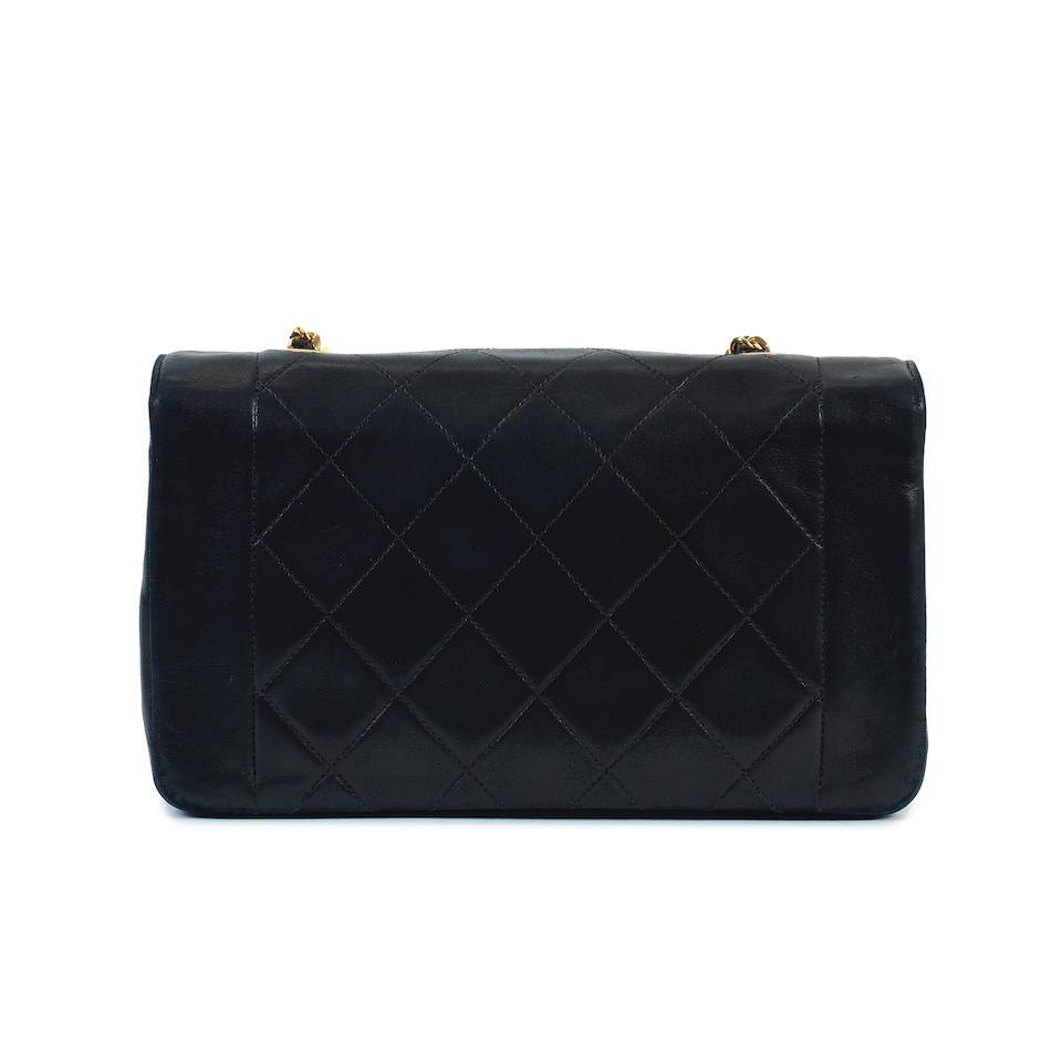 Karl Lagerfeld for Chanel: a Black Quilted Lambskin Small Diana Flap Bag 1991-94 (includes seria... - Image 2 of 2