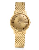 OMEGA. AN 18K GOLD AUTOMATIC CALENDAR BRACELET WATCH Constellation, Ref: 168004/14SC, c. 1960s