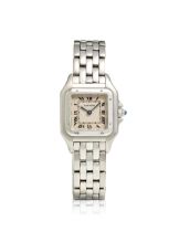 [NO RESERVE] CARTIER. A STAINLESS STEEL QUARTZ BRACELET WATCH Panthère, Ref: W25033P5, c. 2...