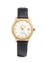 JAEGER LECOULTRE. AN 18K GOLD AUTOMATIC CALENDAR WRISTWATCH Master Control Grande Taille, Ref: 1...