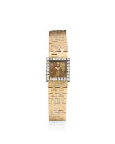 PIAGET. AN 18K GOLD AND DIAMOND MANUAL WIND BRACELET WATCHRef: 3820, c. 1970s