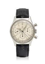 OMEGA. A STAINLESS STEEL MANUAL WIND CHRONOGRAPH WRISTWATCHRef: 2451-6, c. 1954