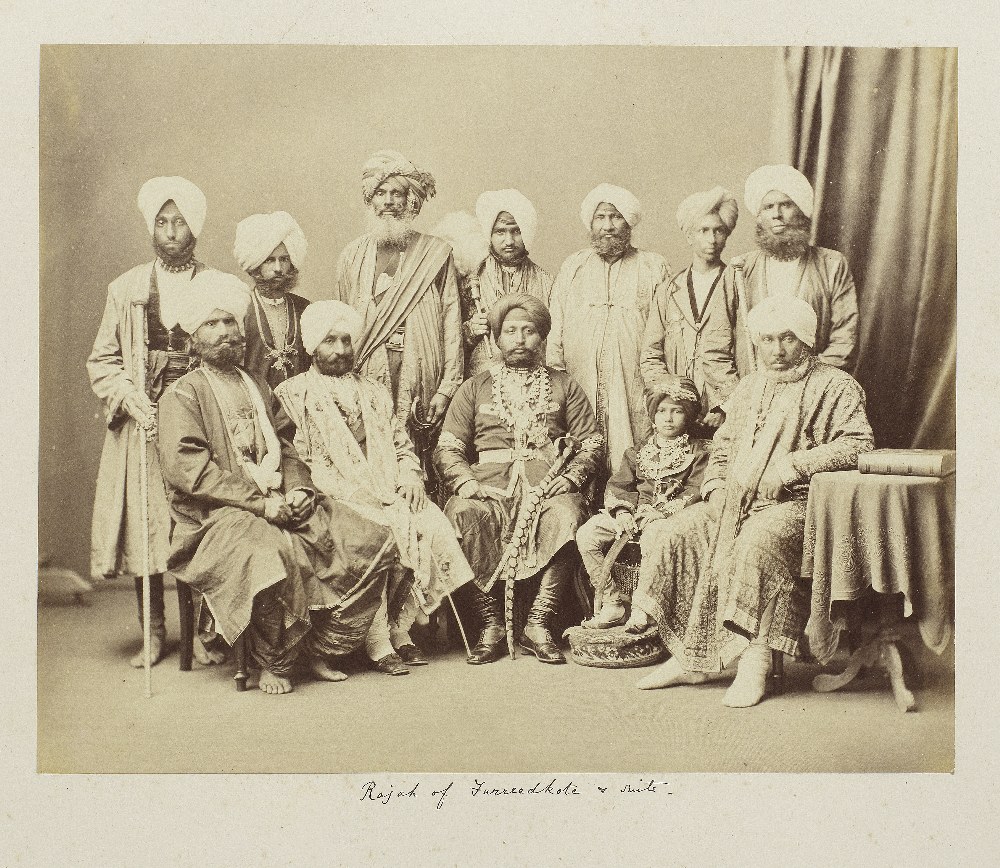 Rajah Wazir Singh of Faridkot (reg. 1849-74) and members of his court circa 1865