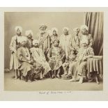 Rajah Wazir Singh of Faridkot (reg. 1849-74) and members of his court circa 1865