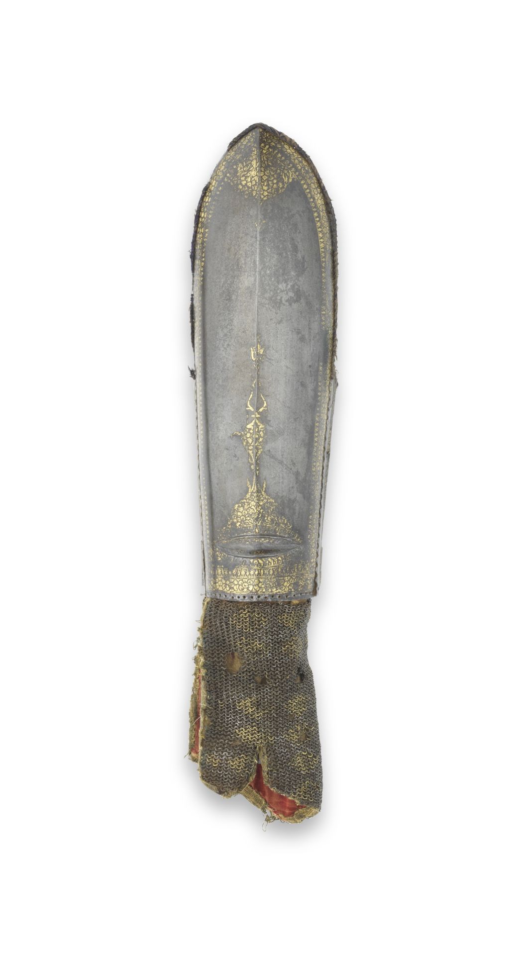 A gold-koftgari steel armguard (dastana) Lahore, early 19th Century