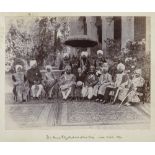 A group photograph of Punjab rulers seated with Sir Dennis Fitzpatrick, Lieutenant-Governor of t...
