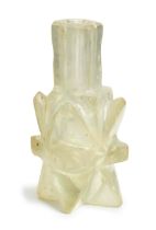 A Fatimid glass molar flask probably Egypt, 9th-10th Century