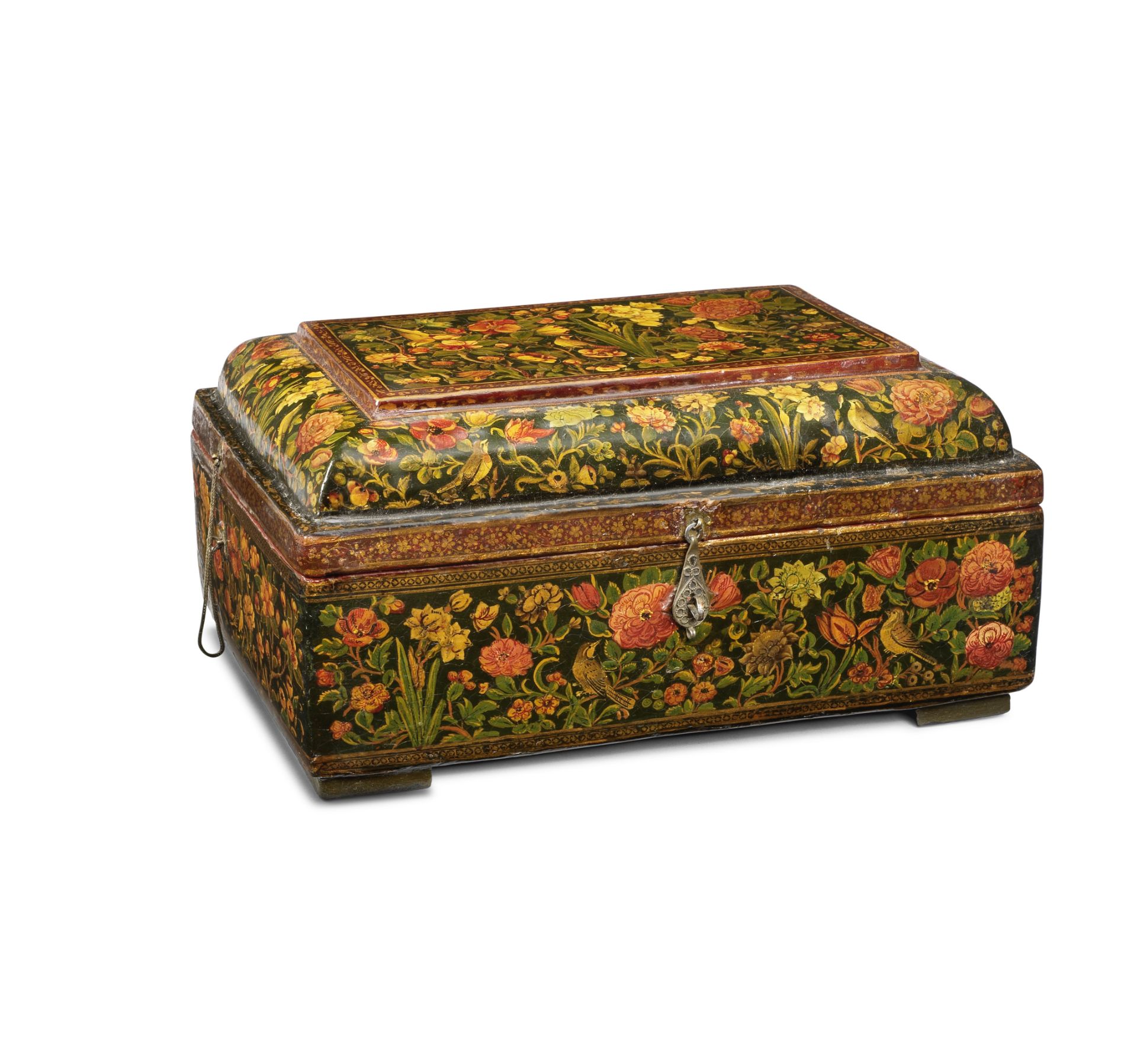 A Qajar lacquer casket Persia, 19th Century