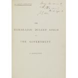 The Maharajah Duleep Singh and the Government: a Narrative, published by the Maharajah for priva...