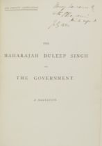 The Maharajah Duleep Singh and the Government: a Narrative, published by the Maharajah for priva...