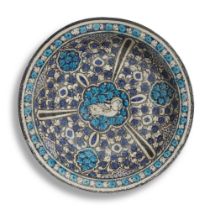 A large Sultanabad pottery dish Persia, 14th Century