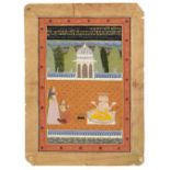 Khambavati Ragini of Malkos Raga, from a series commissioned by Raiji Moti Ram of Malpura and il...
