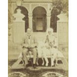 A large photograph of Maharajah Hira Singh of Nabha (reg. 1871-1911) seated with Lord Curzon, th...