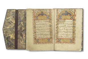 An illuminated Ottoman Qur'an, attributed to the scribe Hasan Uskudari (d. 1614) Turkey, Constan...