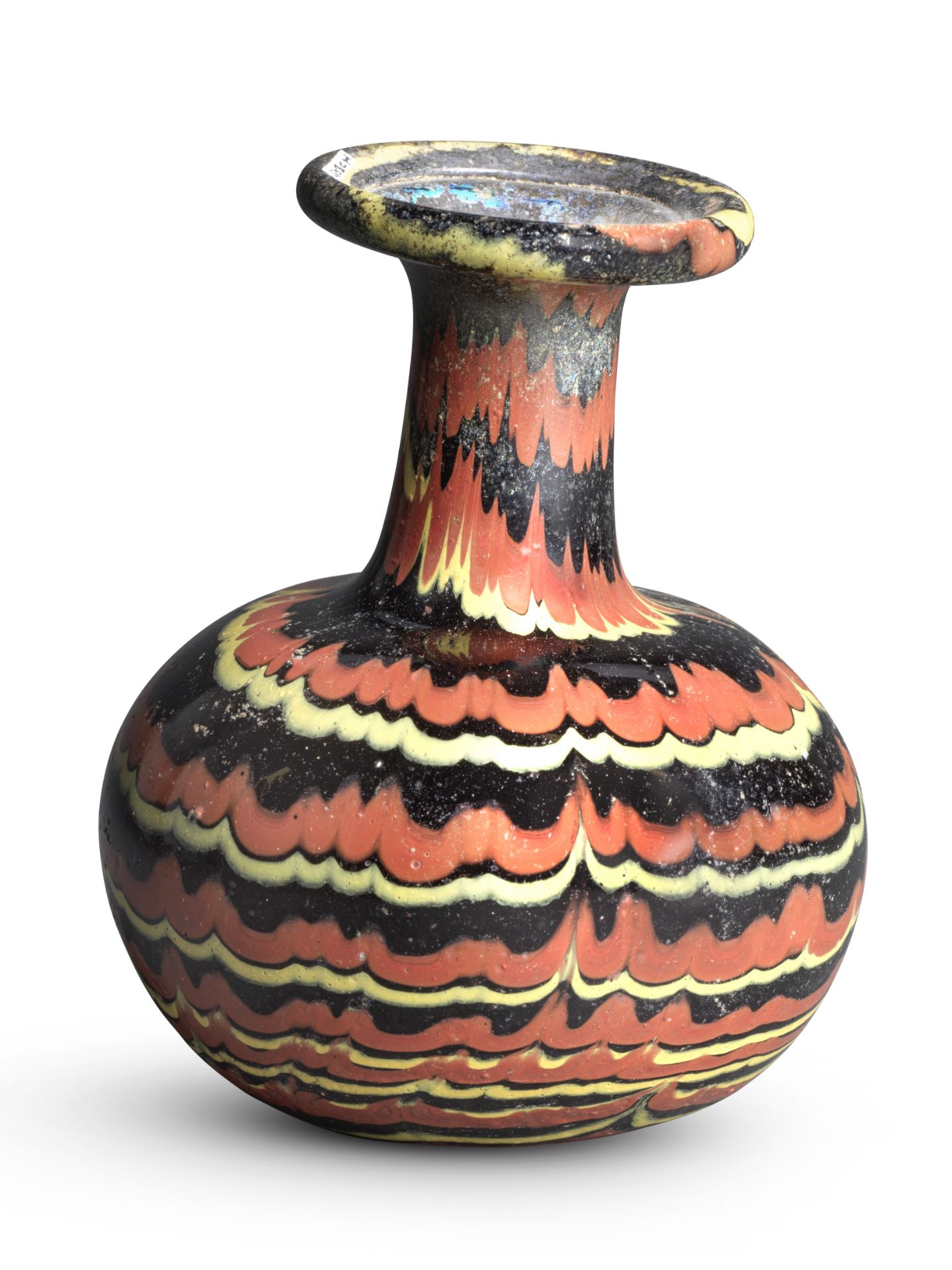 An Abbasid marvered glass bottle Syria or Egypt, 8th/ 9th Century