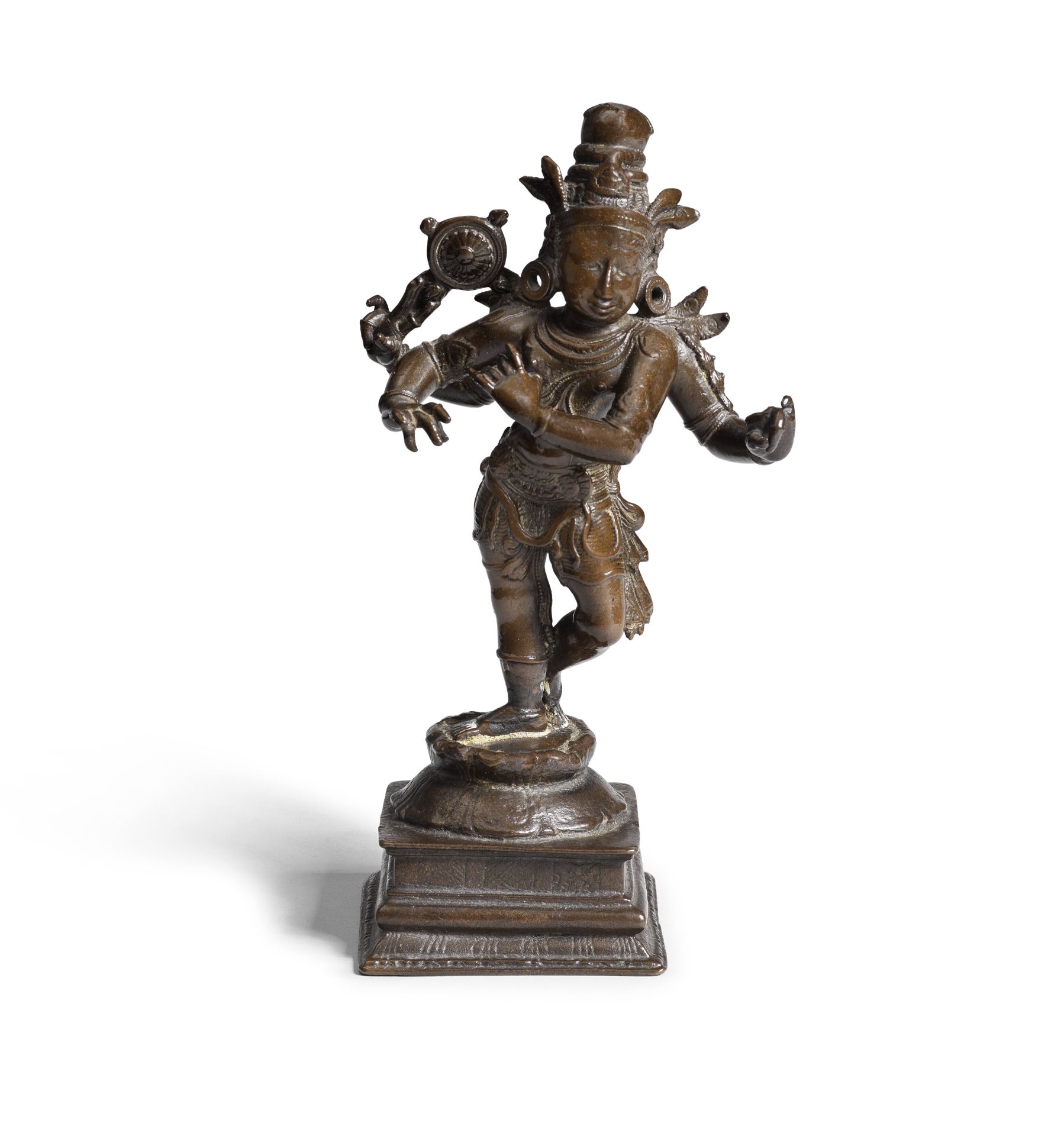 A bronze figure of Vishnu as Venugopala India, 16th Century