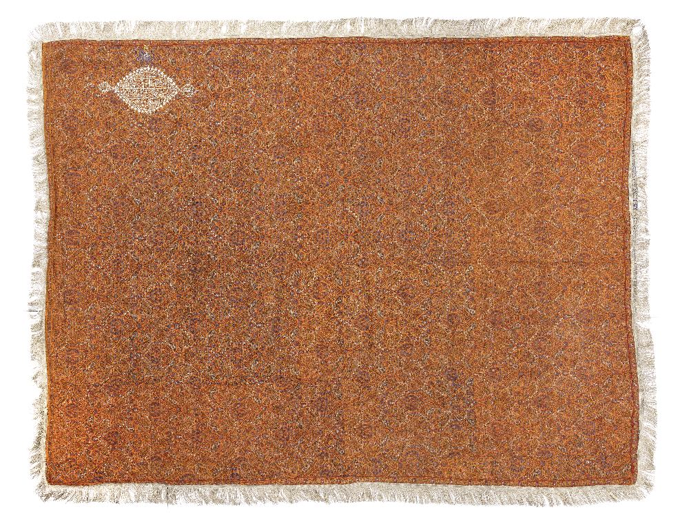 A woven wool panel for the Qajar market Kashmir, 19th Century