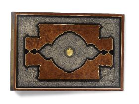 A fine silver-mounted marquetry wood album Egypt, period of King Fouad I (reg. 1917-36)