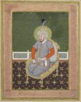 Timur enthroned on a palace terrace Oudh, perhaps Murshidabad, late 18th Century