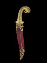 A gilt-copper hilted steel 'tears of the afflicted' dagger India, Kutch, 19th Century