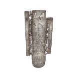 An Ottoman silver and gold-damascened steel leg guard (greave) Turkey, 15th/ 16th Century