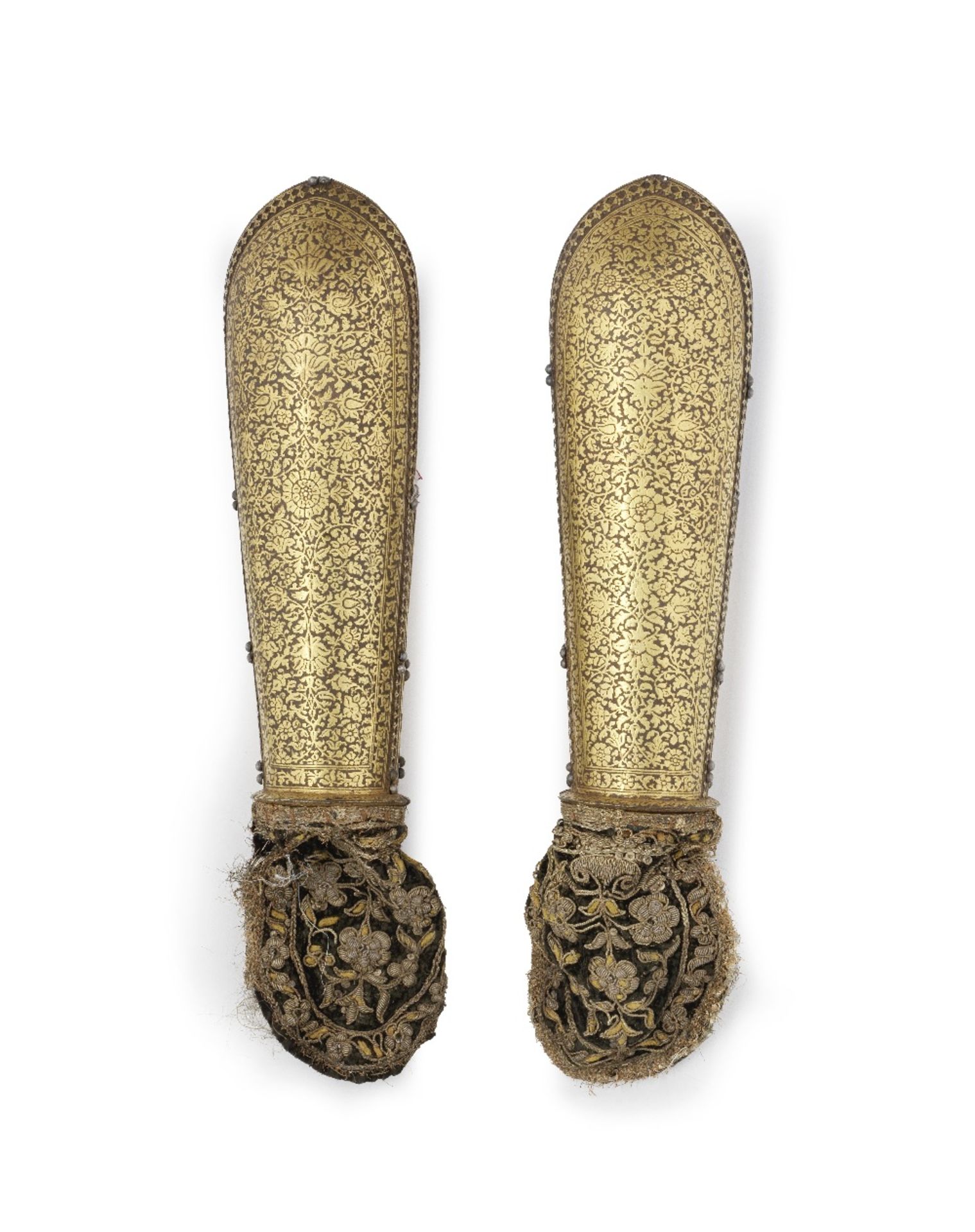 A fine pair of koftgari steel armguards (dastana) India, 19th Century(2)