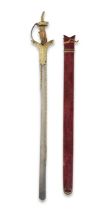 A gold koftgari watered-steel sword (khanda) India, dated samvat 1835/ AD 1778