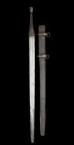 A leather-mounted steel sword (kattara) Oman or Zanzibar, 19th Century