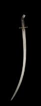 A rare Polish sword with finely watered-steel Persian blade signed by Shaghani Poland, the blade...