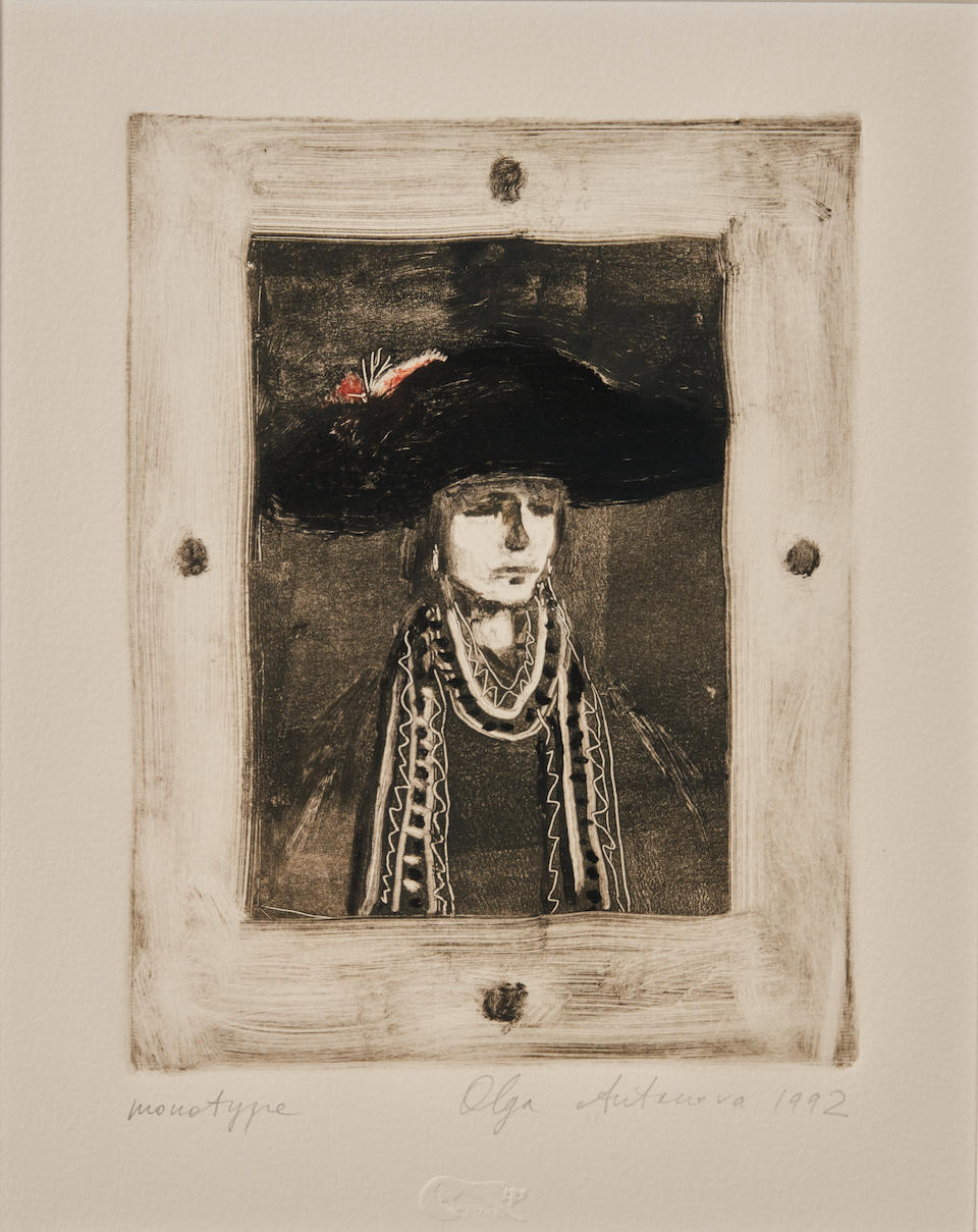 OLGA ANTONOVA (RUSSIAN/AMERICAN, BORN 1956) SELF PORTRAIT - Image 3 of 3