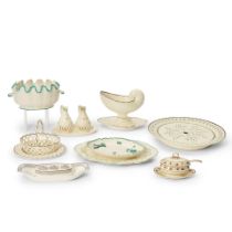 NINE WEDGWOOD CREAMWARE ITEMS