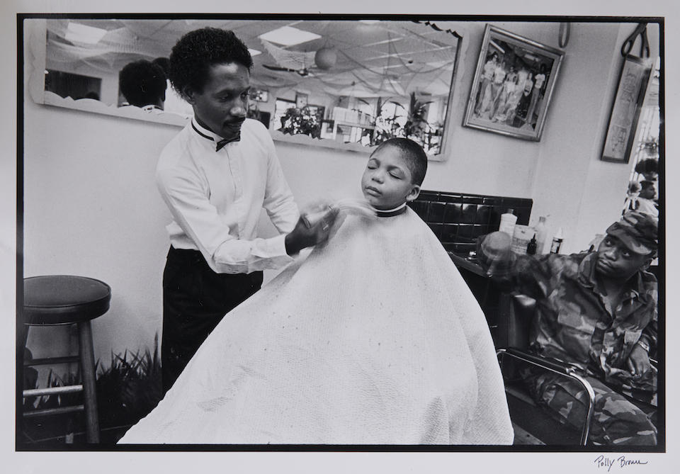 POLLY BROWN (BORN 1941) BARBERSHOP, ROXBURY, MA