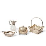 FOUR PIECES OF GERMAN .800 SILVER TABLEWARE