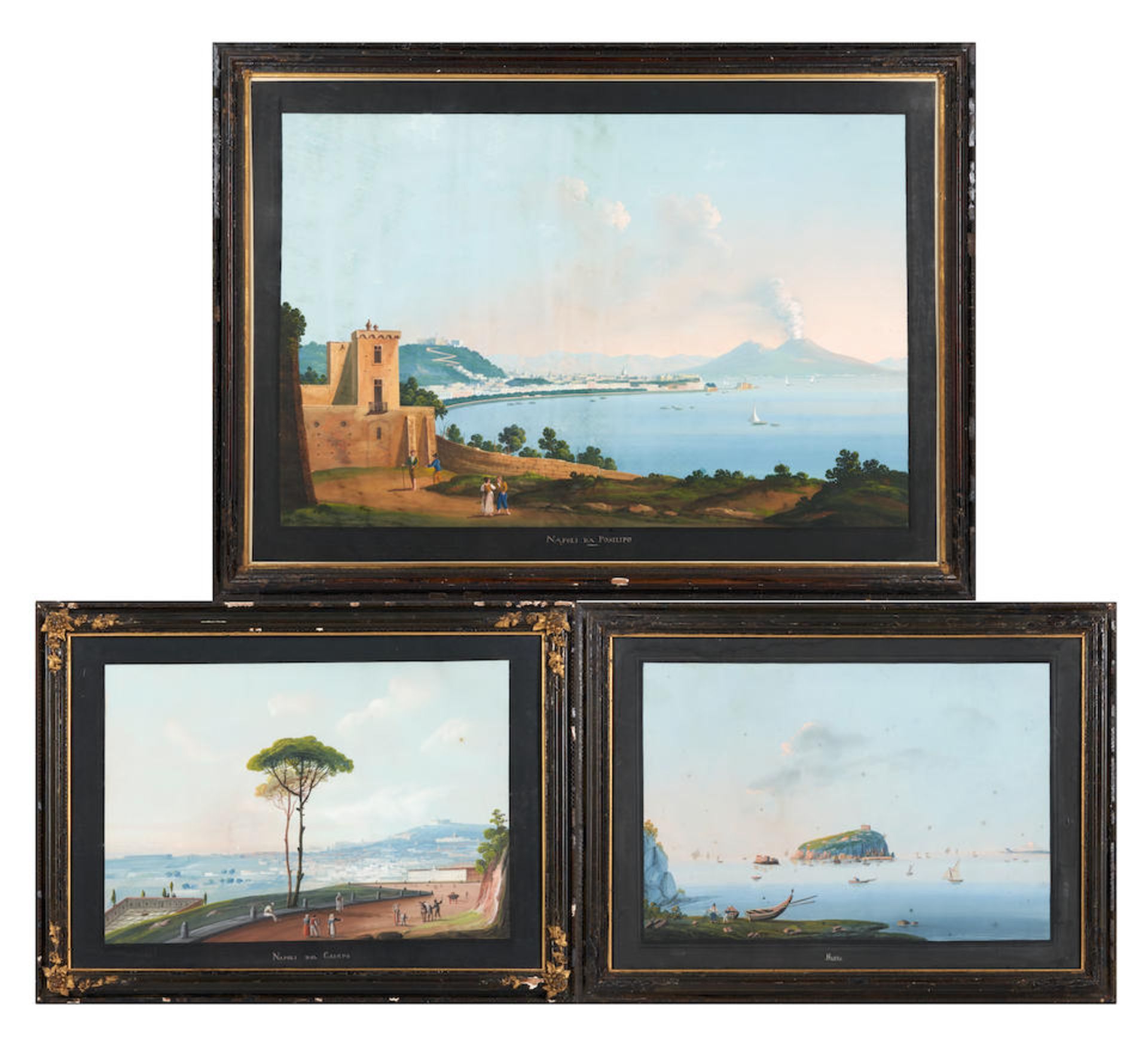 CONTINENTAL SCHOOL, 19TH CENTURY THREE GRAND TOUR PAINTINGS