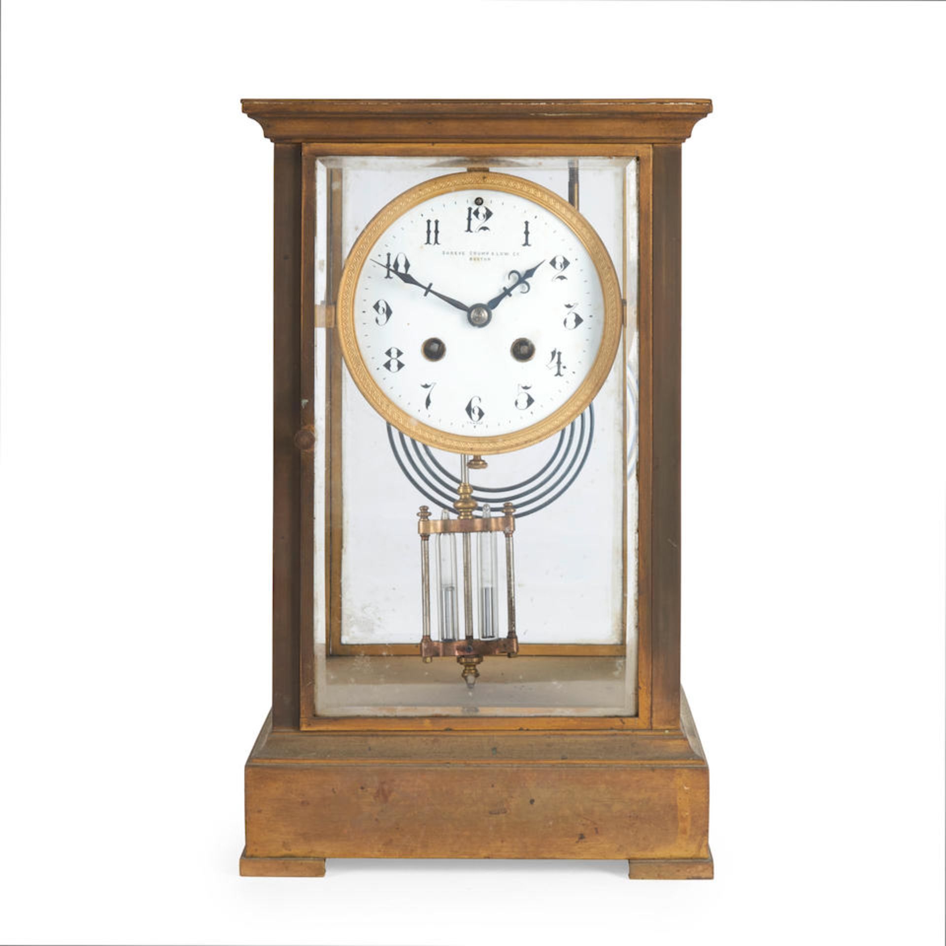 FRENCH BRASS MANTEL CLOCK