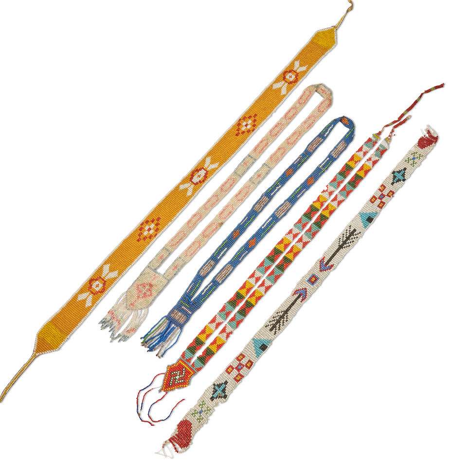 NATIVE AMERICAN LOOM-BEADED SASH