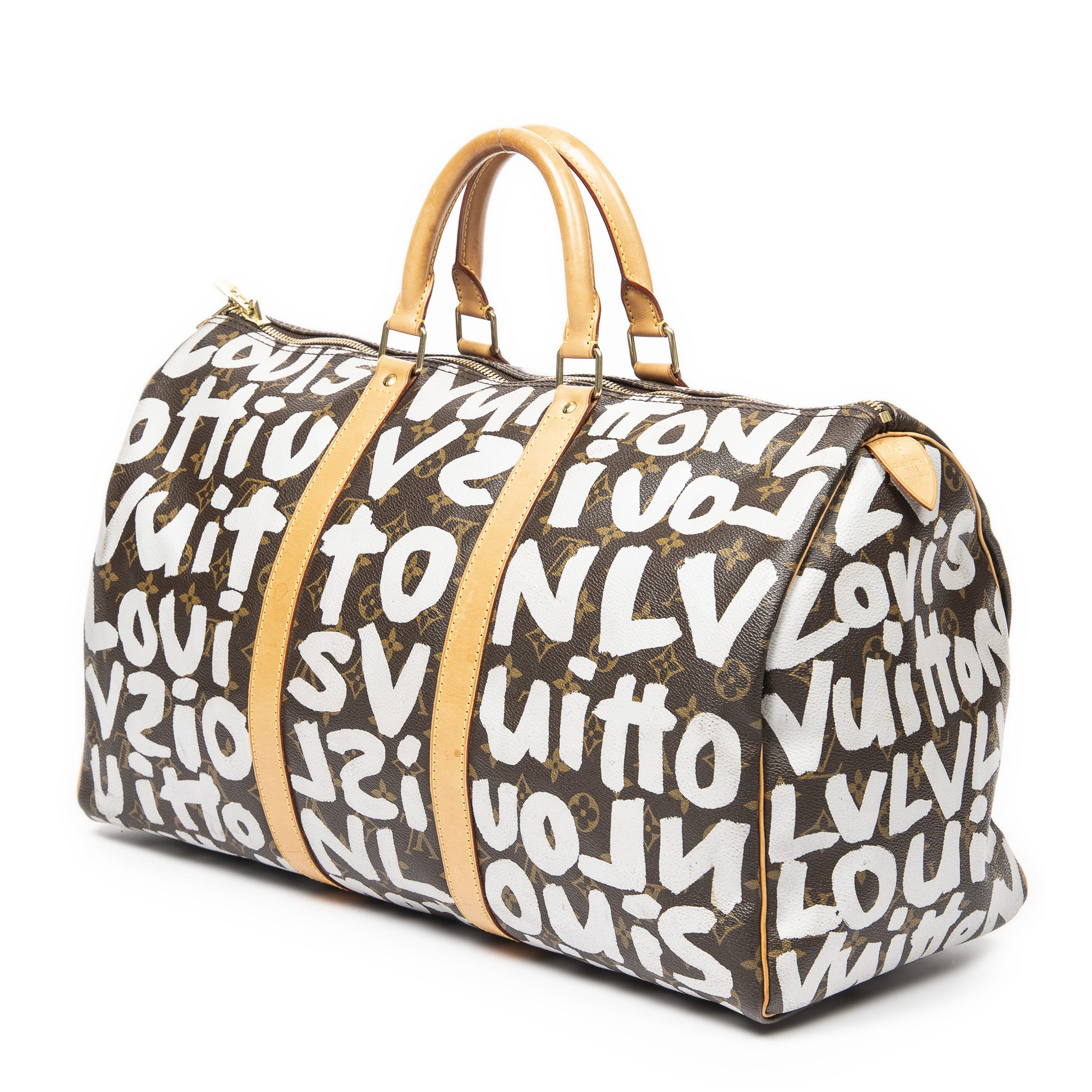 Louis VUITTON, Edition Limit&#233;e, ann&#233;e 2001. Sac 'Keepall Graffiti' en toile Monogram &...