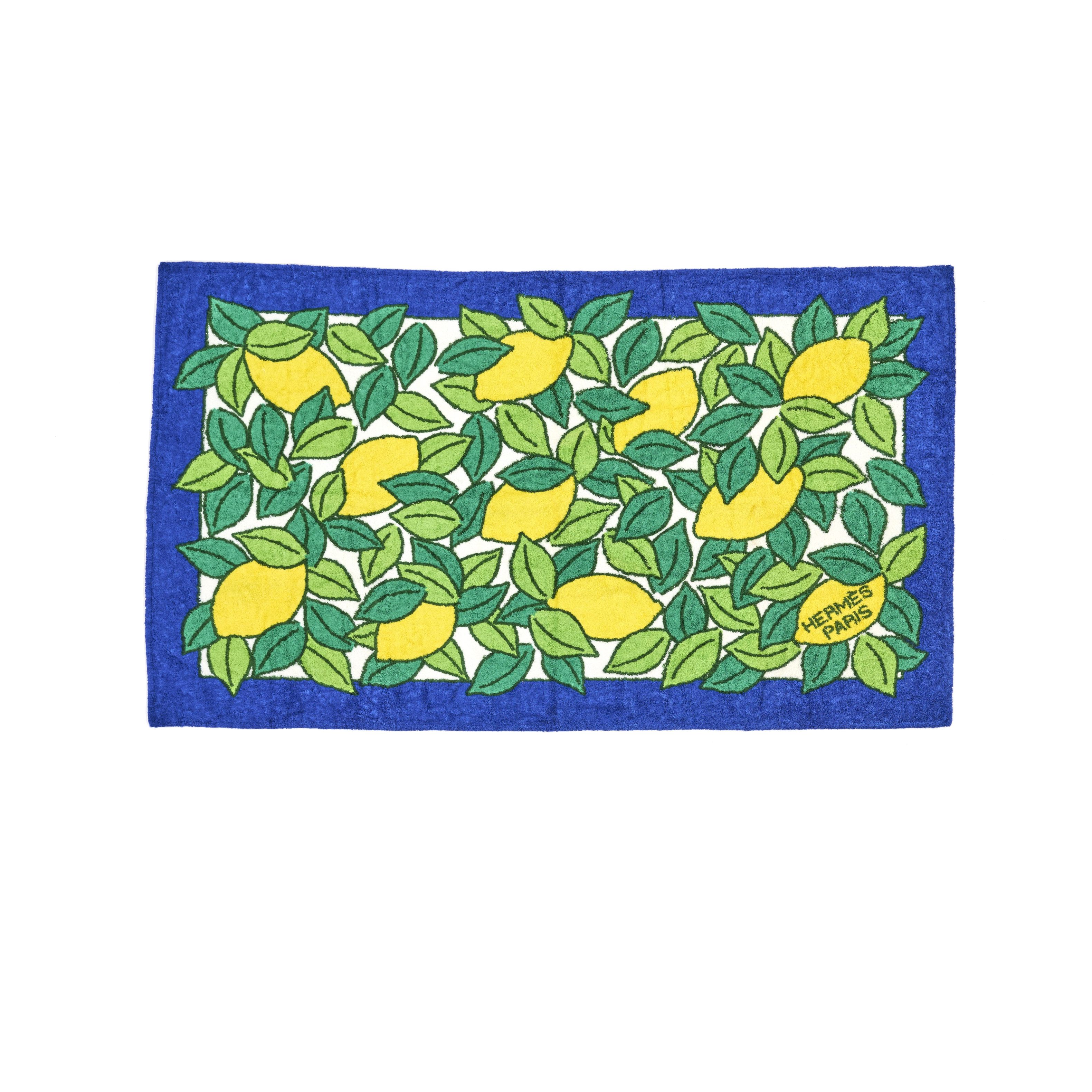 HERMES Paris. Serviette de plage 'Citrons'.