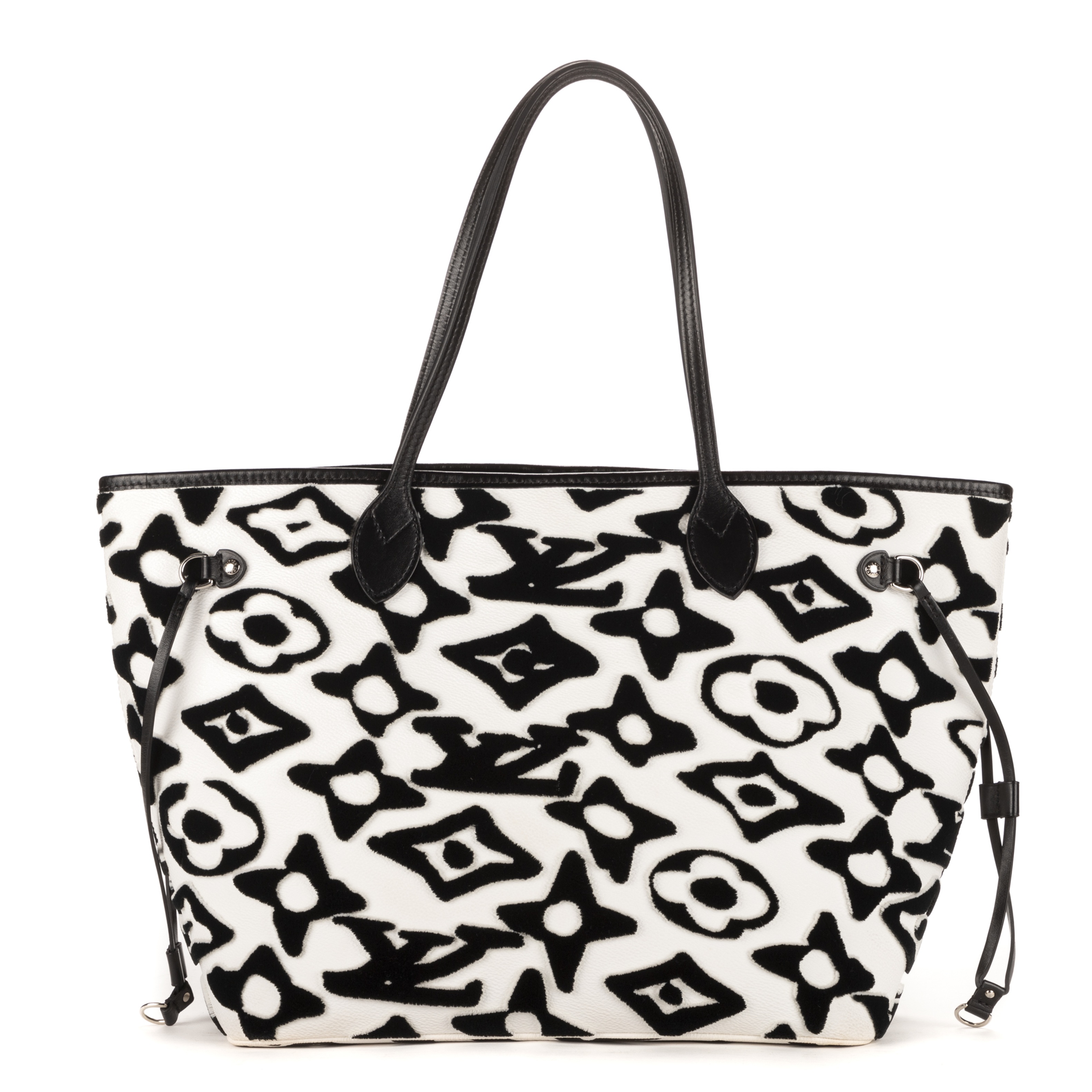 Louis VUITTON, Edition Limit&#233;e, ann&#233;e 2021. Sac 'Neverfull' MM en toile blanche &#224;...