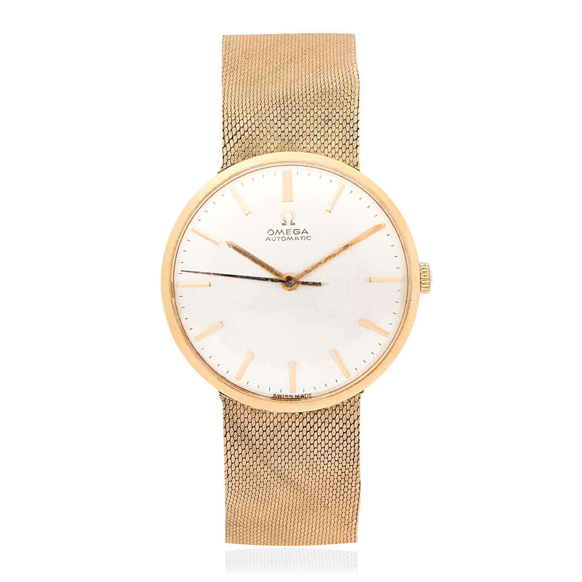 Omega. An 18K gold automatic bracelet watch Circa 1962
