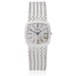 Piaget. A lady's 18K white gold manual wind bracelet watch Ref: 9231 P5, Birmingham Import Mark ...