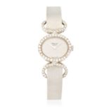 Chopard. An 18K white gold diamond set manual wind bracelet watch Purchased 8th January 1982