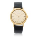 Patek Philippe. An 18K gold manual wind wristwatch retailed by Trucchi Calatrava, Ref: 2458, Ci...