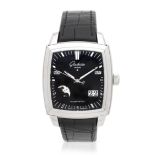 Glash&#252;tte Original. A stainless steel automatic perpetual calendar wristwatch with moon pha...